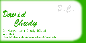 david chudy business card